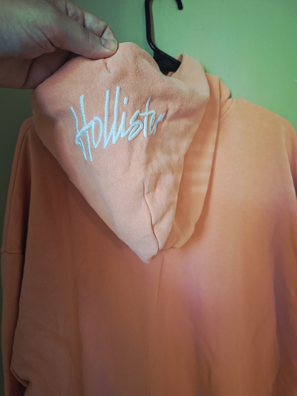 Hollister Peach Pullover Hoodie with Script Logo